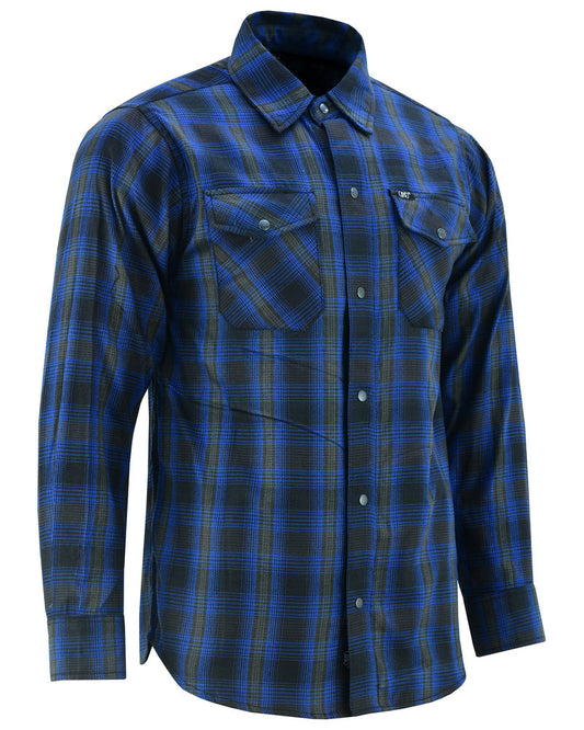 DS4681 Flannel Shirt - Daze Blue and Black