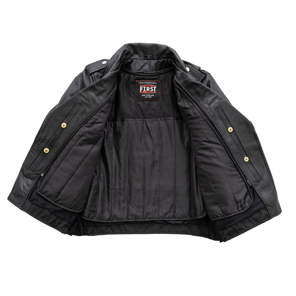 Popstar Women's  Motorcycle Leather Jacket Oxblood
