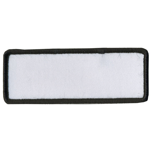 Hot Leathers Blank White w/ Black Trim 4" x 1.5" Patch