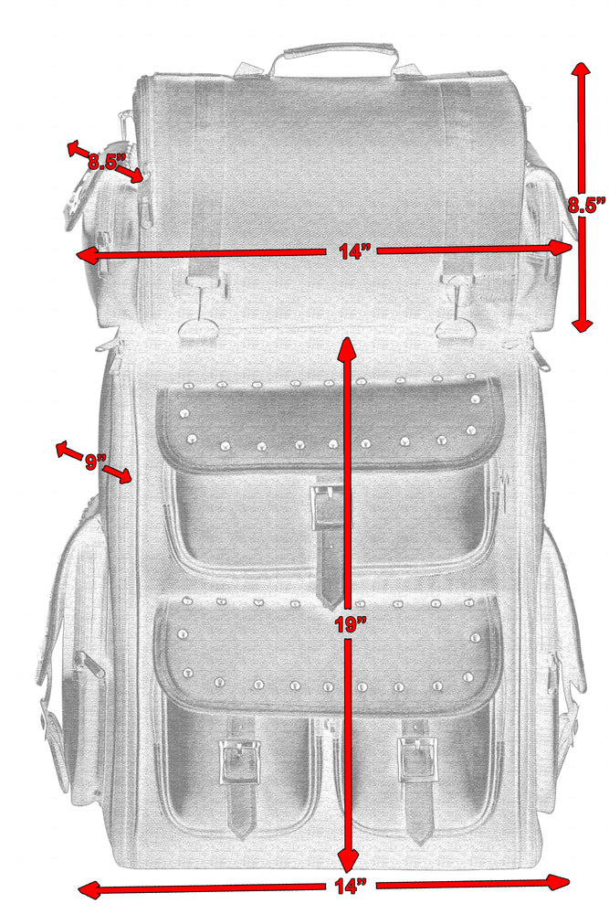 DS386 Updated Touring Back Pack With Studs