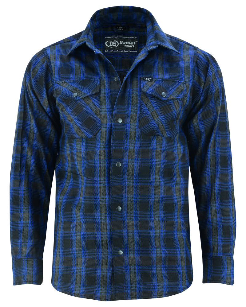 DS4681 Flannel Shirt - Daze Blue and Black