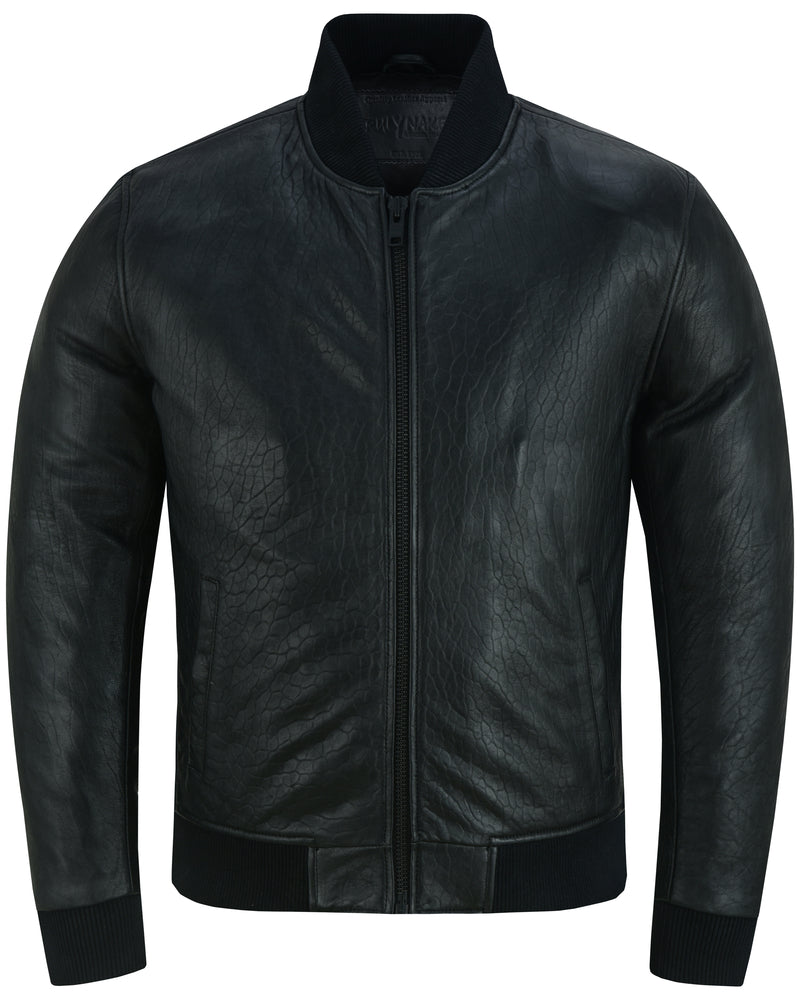 Stalwart Men's Fashion Leather Bomber Jacket