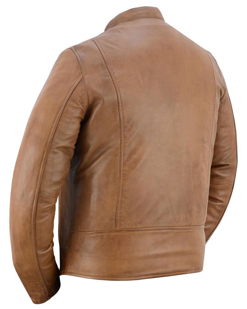 Rustic Stunner Men's Brown Fashion Leather Jacket