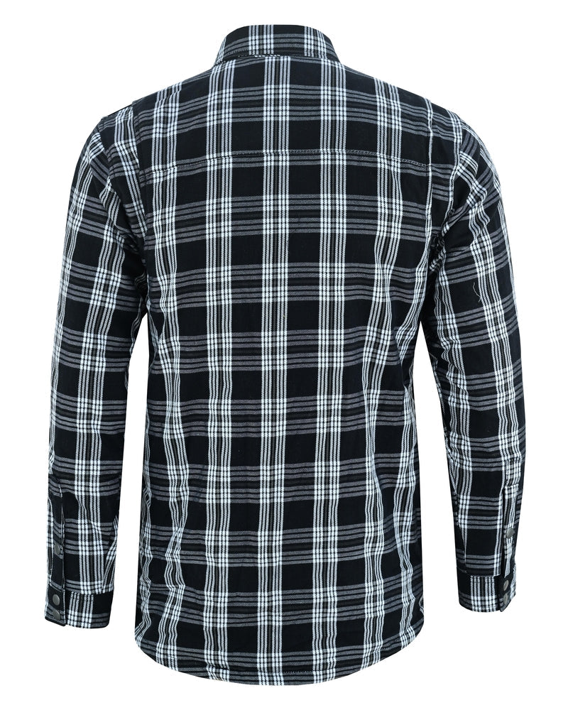 Checkered Champ Men's Black and White Armored Flannel Shirt