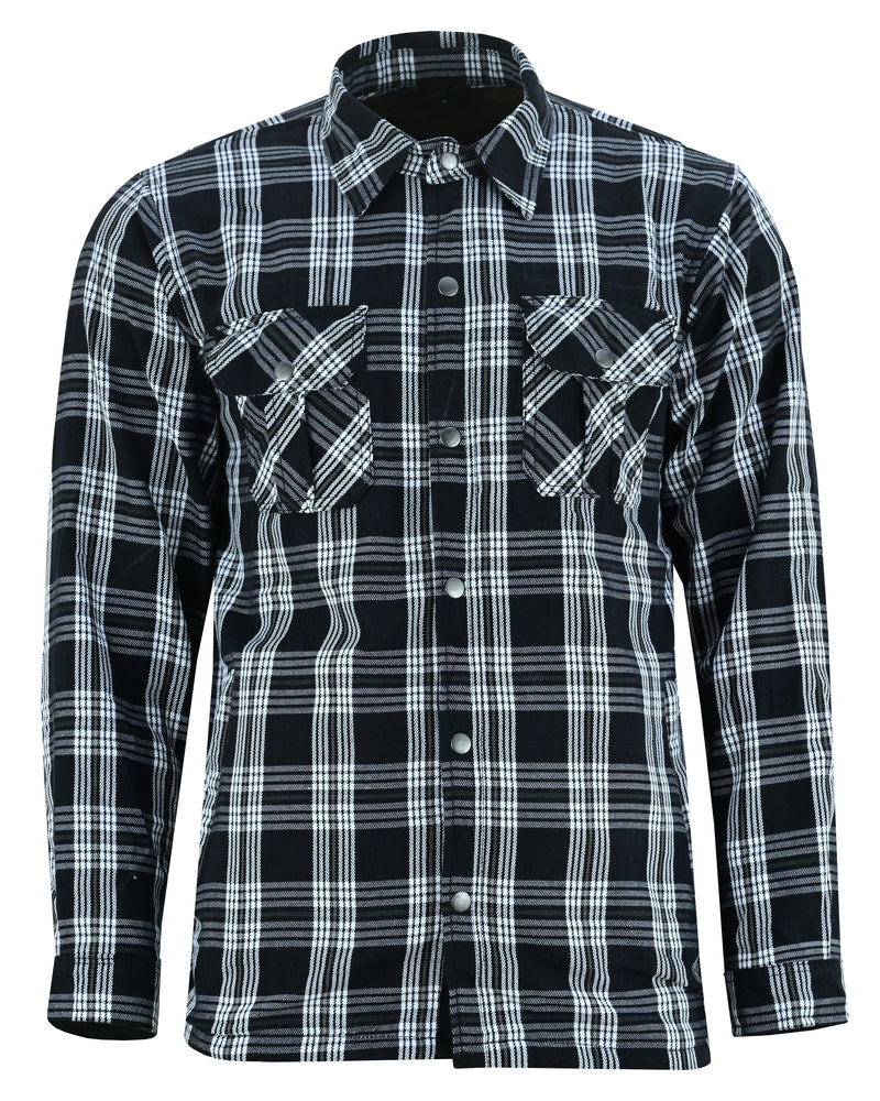 Checkered Champ Men's Black and White Armored Flannel Shirt