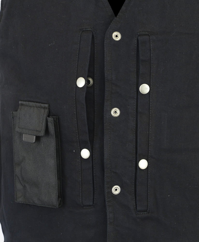 Women's Single Back Panel Concealed Carry Denim Vest