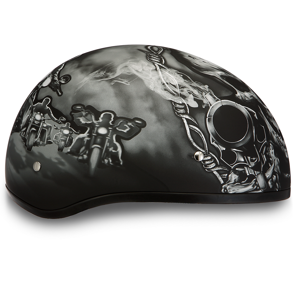 D6-G D.O.T. DAYTONA SKULL CAP - W/ GUNS