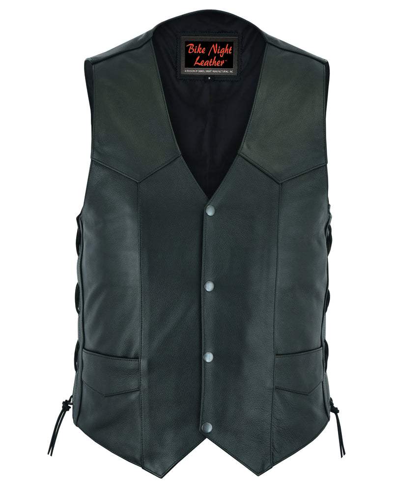 Men's Side Lace Economy Motorcycle Vest