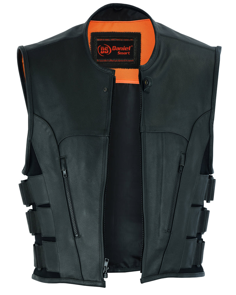 Men's Updated SWAT Team Style Leather Vest