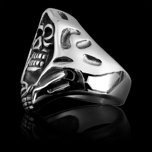 Stainless Steel Grim Reaper Skull Ring