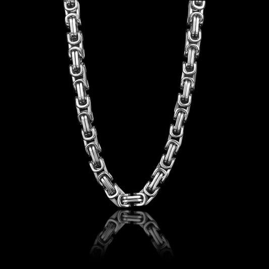 Stainless Steel Byzantine Chain Necklace