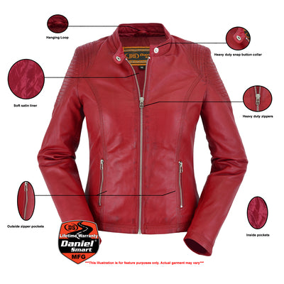 Cabernet - Chaqueta de cuero de moda para mujer