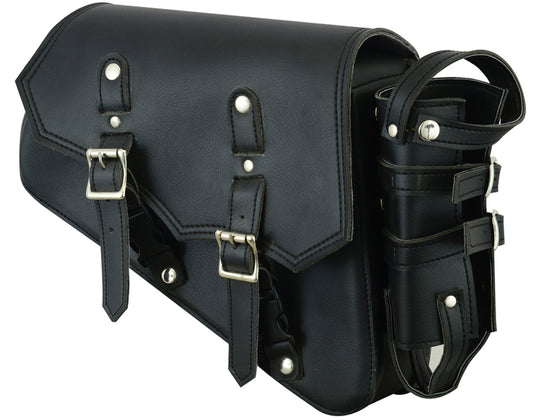 Right Side Synthetic Leather Swing Arm Bag w/Bottle Holder