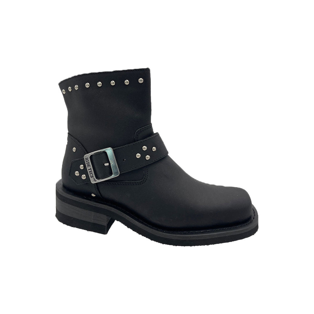 Women's 8" Heeled Buckle Biker Boot