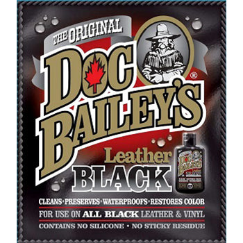 Doc Bailey's Leather Negro Rojoteado e Impermeable