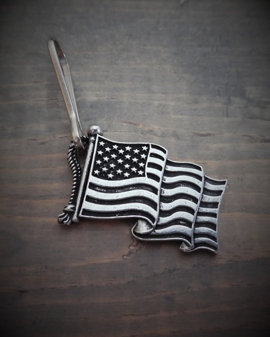 US Flag Zipper Pull
