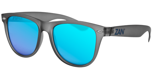 Minty Matte Gray Frame, Smoked Blue Mirror Lens