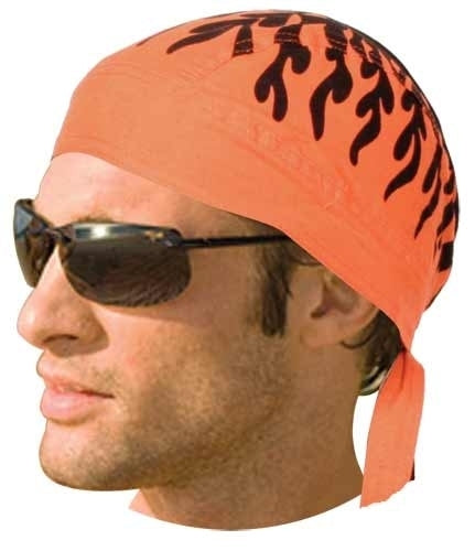 Headwrap Orange Flames