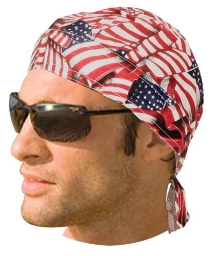 Headwrap Tossed American Flag