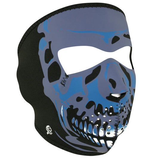ZAN® Full Mask- Neoprene- Blue Chrome Skull