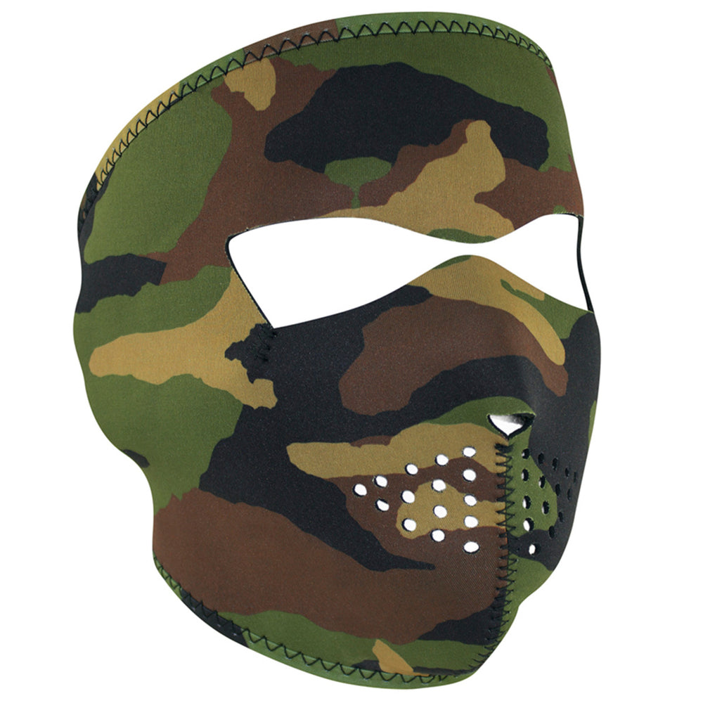 ZAN® Full Mask- Neoprene- Woodland Camo