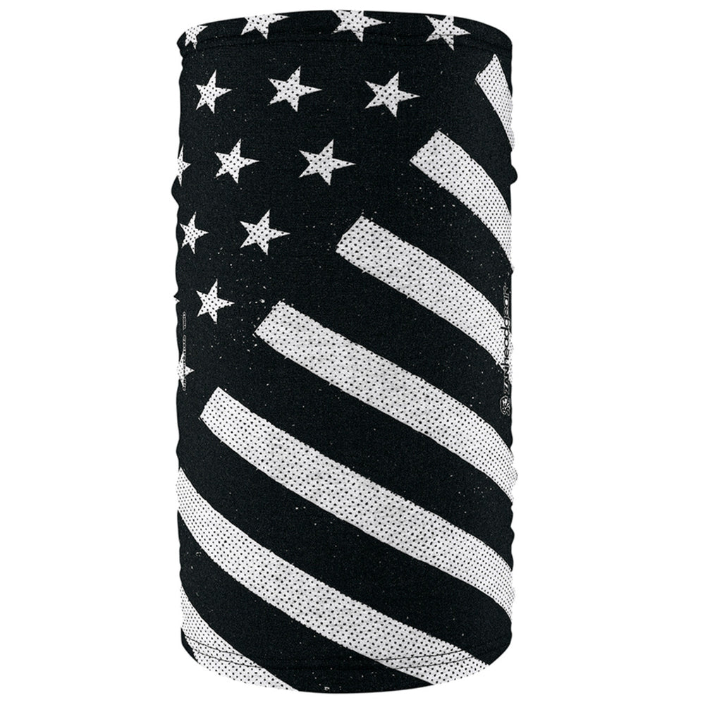 Motley Tube® Fleece Lined Polyester, Black and White Flag