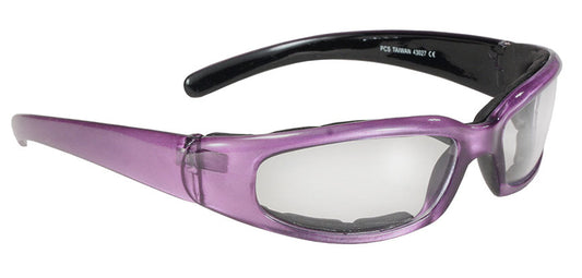 Rally Wrap Padded Blk Frame/Purple Pearl/Clear Lens