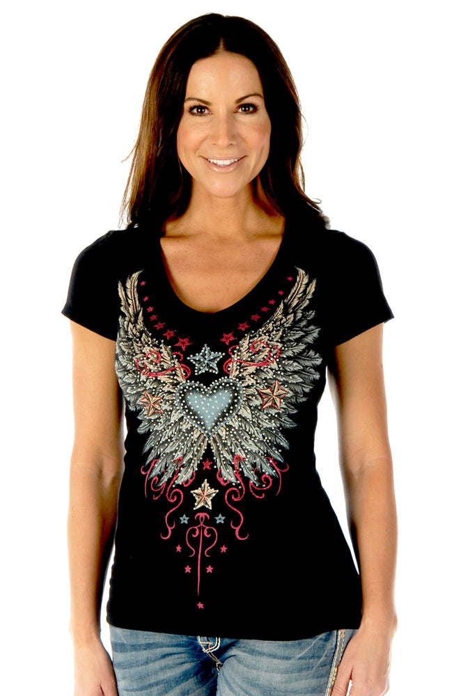 Vintage Wings & Stars Ladies Shirt