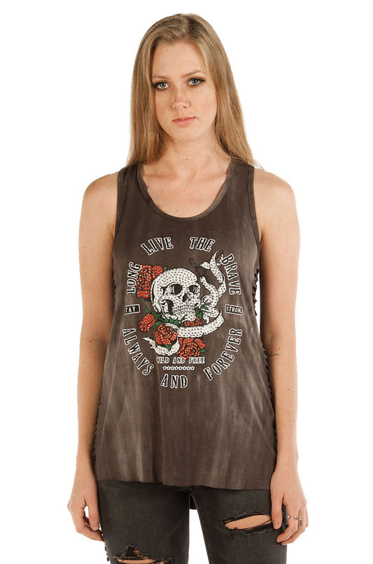 Long Live The Brave Skull and Roses Shirt