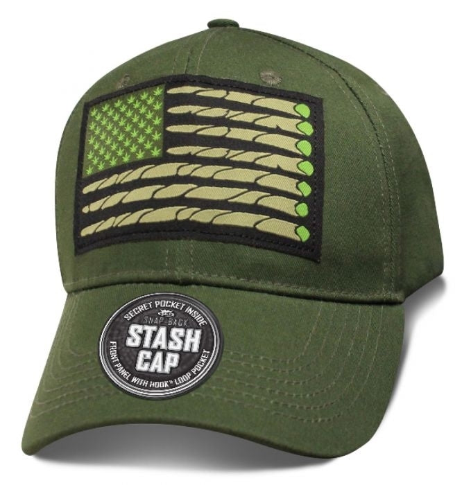 USA Flag High 420 Stash Cap Hat