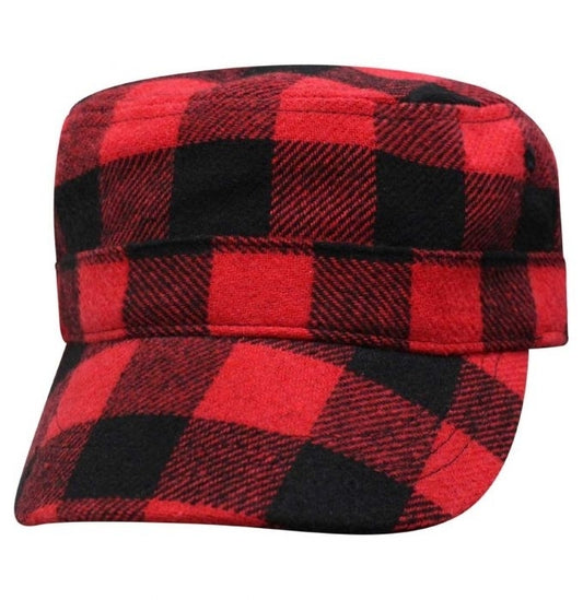 Buffalo Plaid Fatique Hat