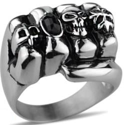 Stainless Steel Ring Fist Biker Ring