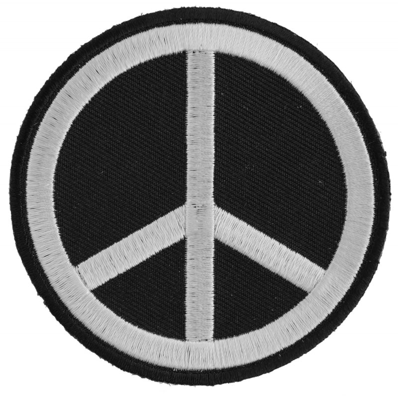 Black White Peace Sign Patch