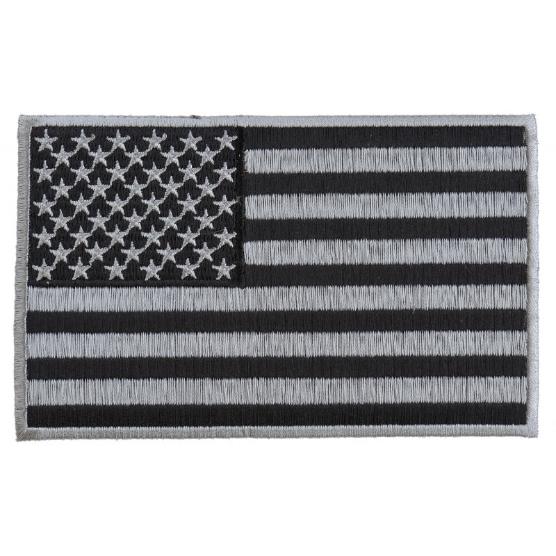 Black and Gray American Flag Patch