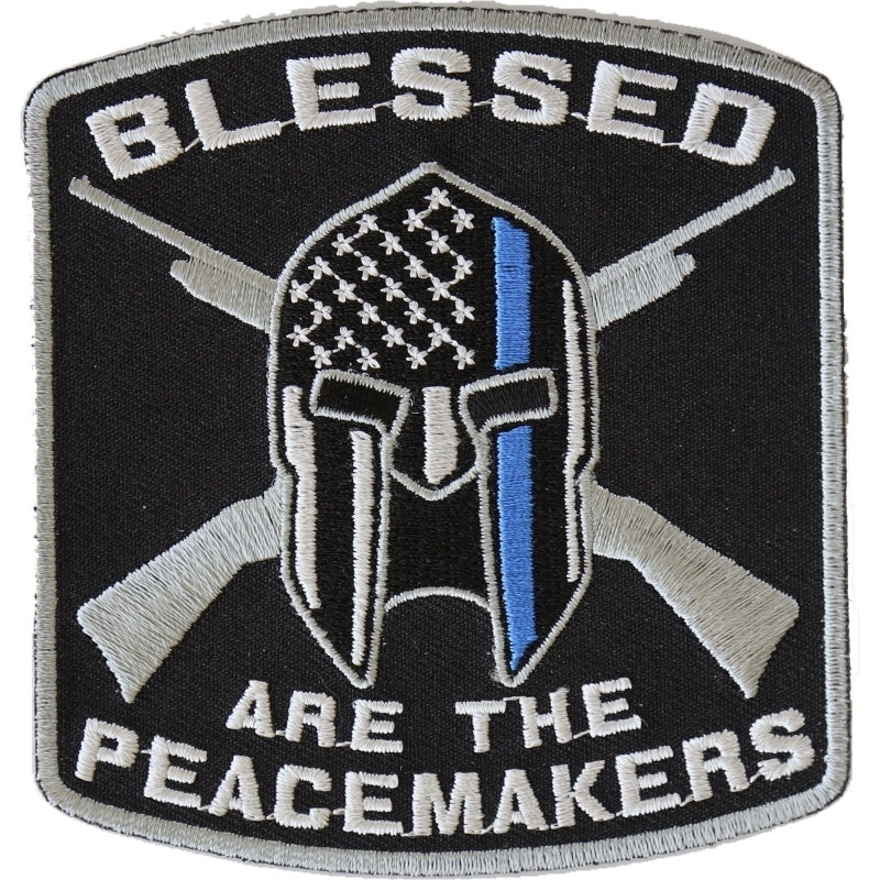 Blessed Are The Peacemakers Thin Blue Line Patch For Law Enforc
