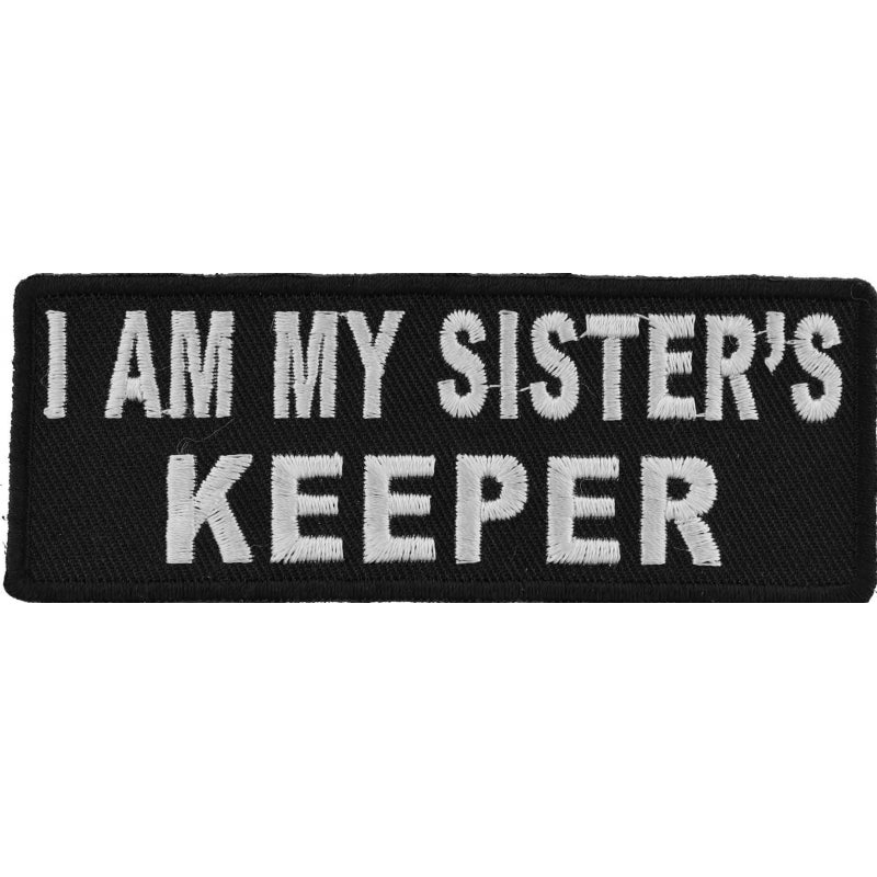 I Am My Sister's Keeper Patch In Black and White