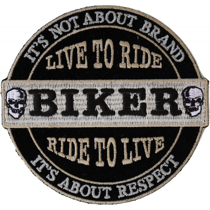 It's Not About Brand, It's About Respect Biker Patch Small