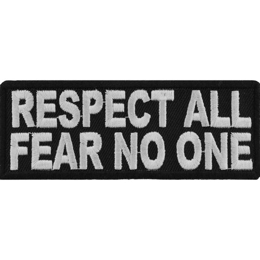 Respect All Fear No One Iron on Morale Patch