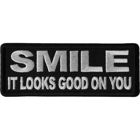 Smile It Looks Good on You Iron on Morale Patch
