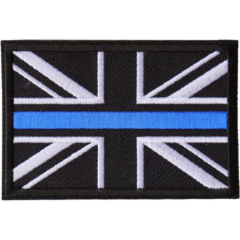 UK Flag Patch with Blue Line for Police