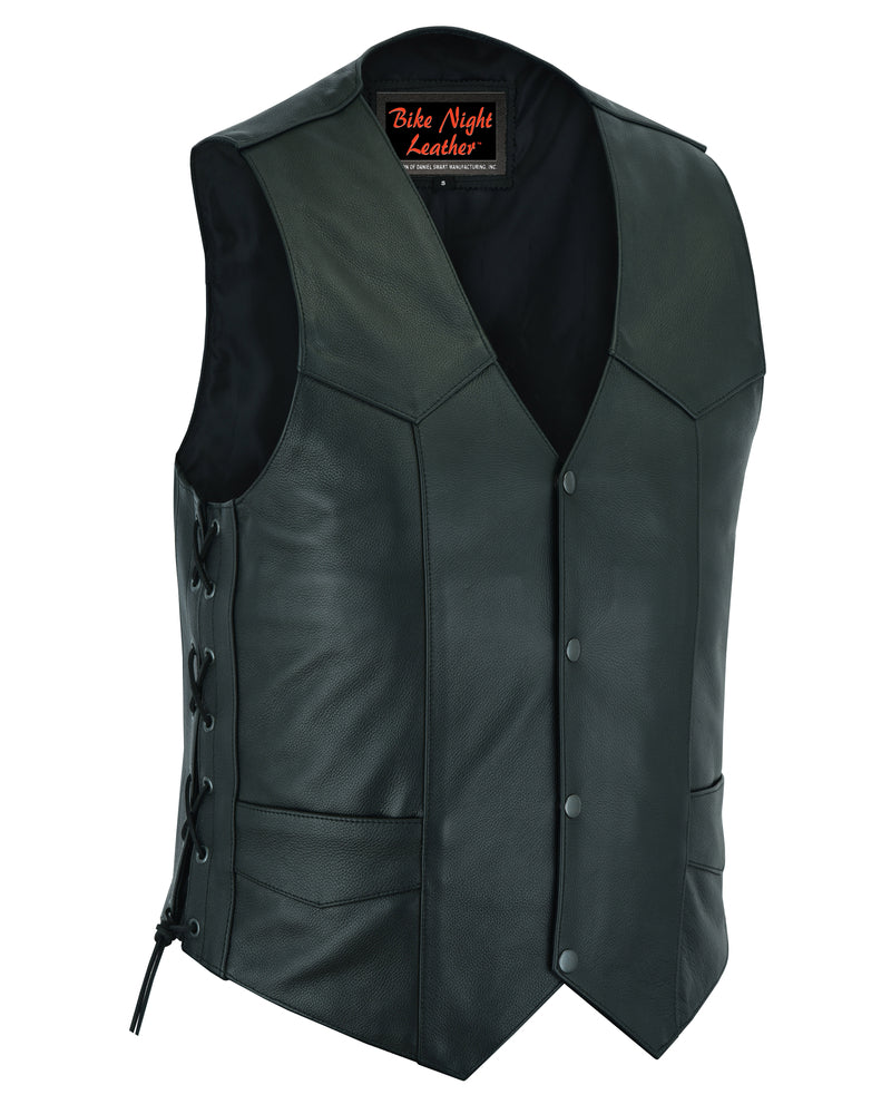 Men's Side Lace Economy Motorcycle Vest