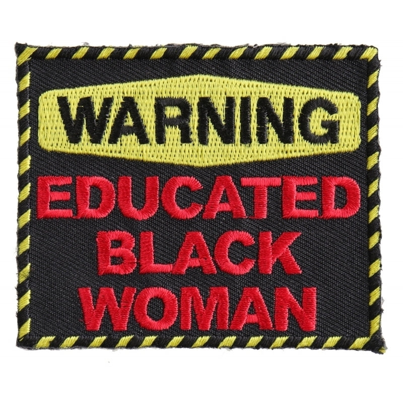 Warning Educated Black Woman Fun Patch