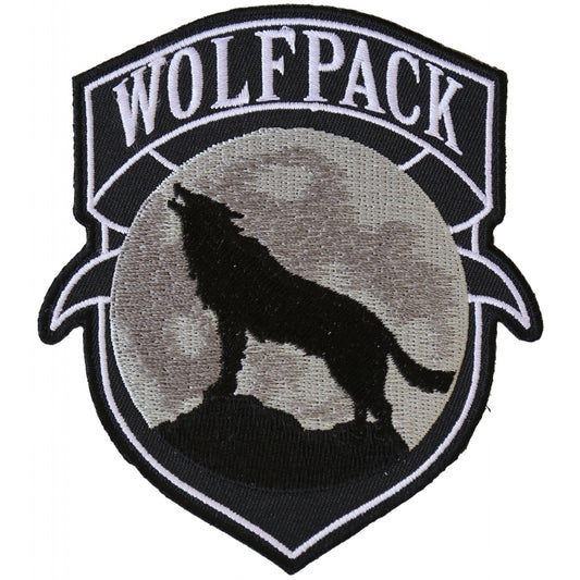 Wolfpack Patch Wolf Howling Moon Silhouette