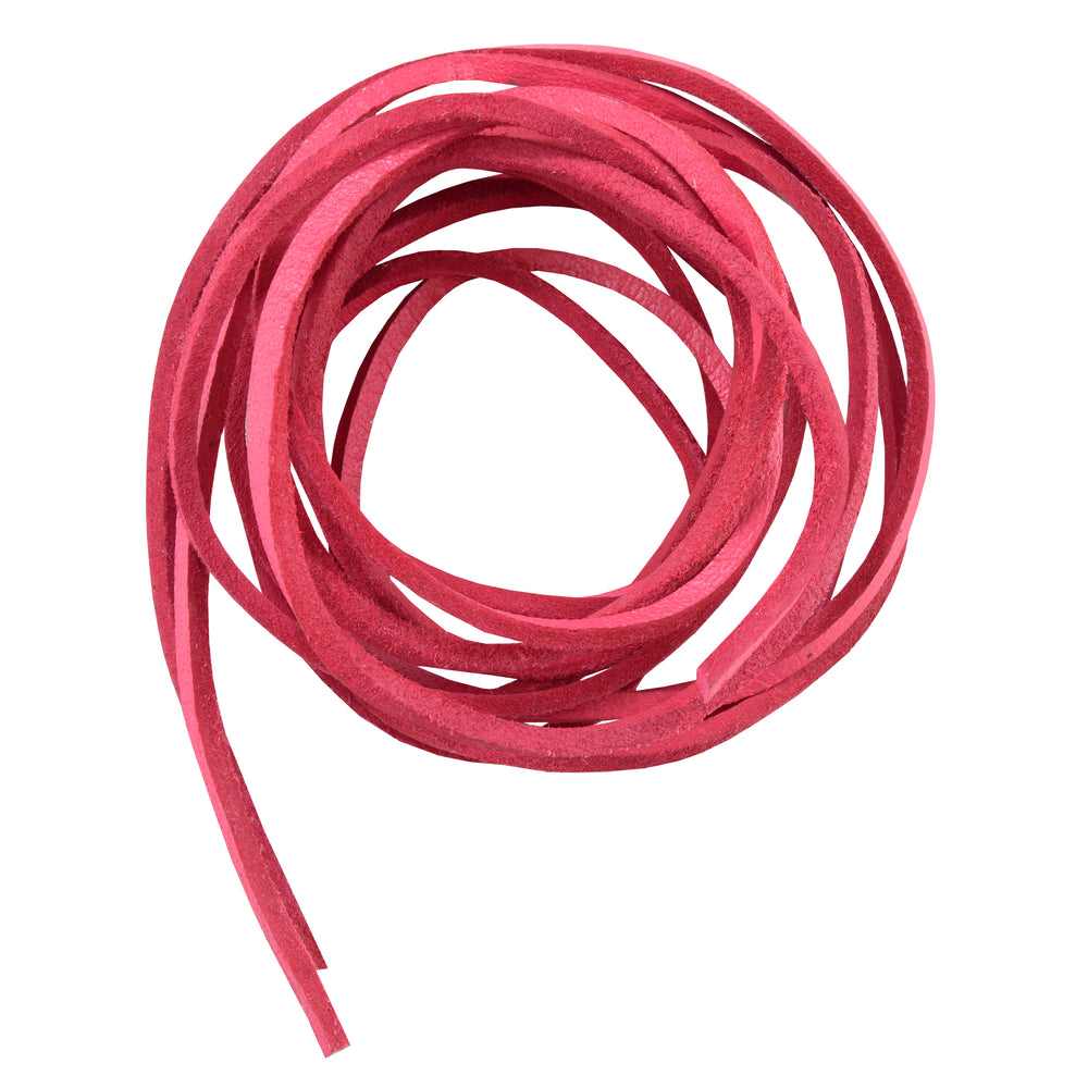 6' Feet Leather Laces - Hot Pink