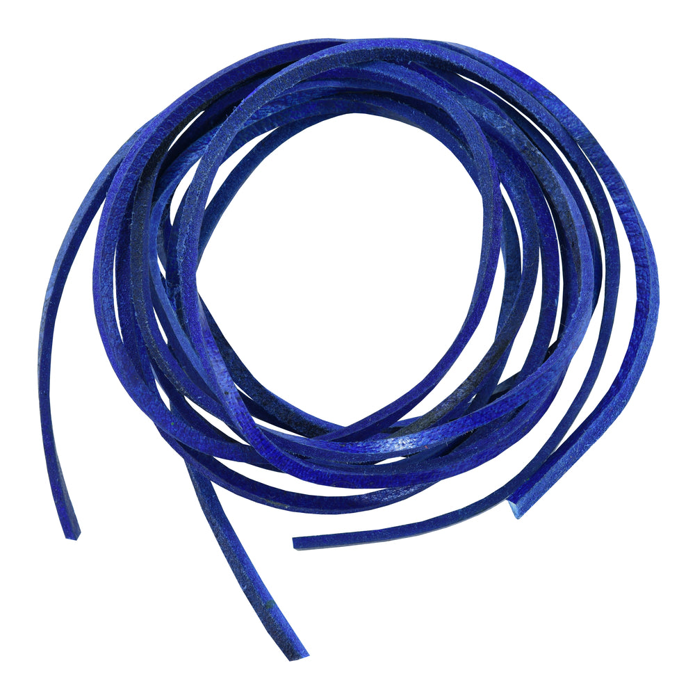 6' Feet Leather Laces - Blue