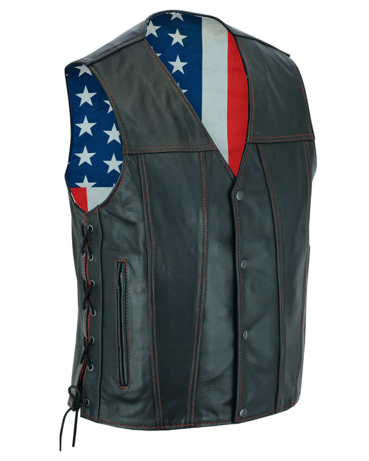 Honor Ride Patriot Leather Biker Vest