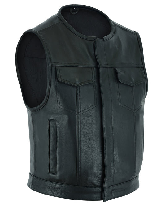 Drop Zone Leather Motorcycle Vest