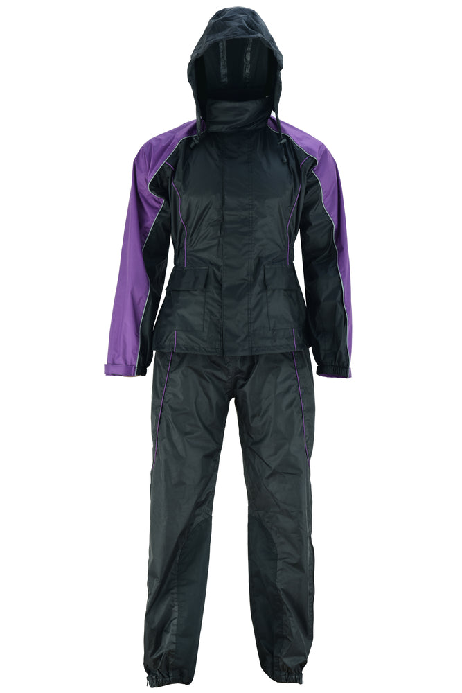 Women's Motorcycle Rain Suit (Purple)