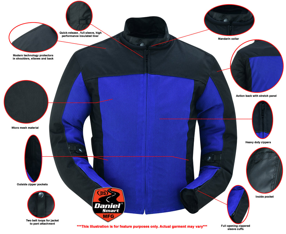 Cross Wind Motorcycle Jacket - Blue