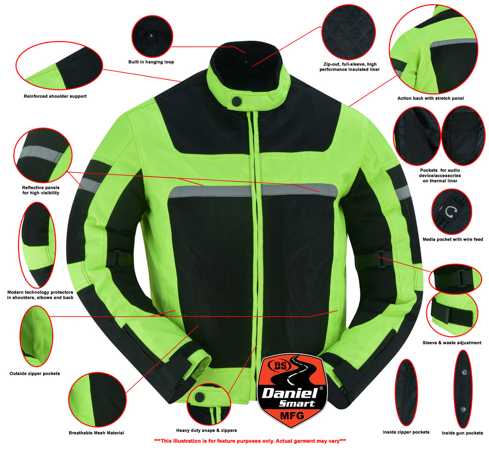 Chaqueta Racer Mesh para hombre - Alta visibilidad